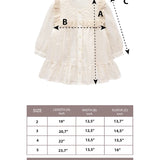 Toddler Girls' Long Sleeve Lace Embroidered Button Down Dress