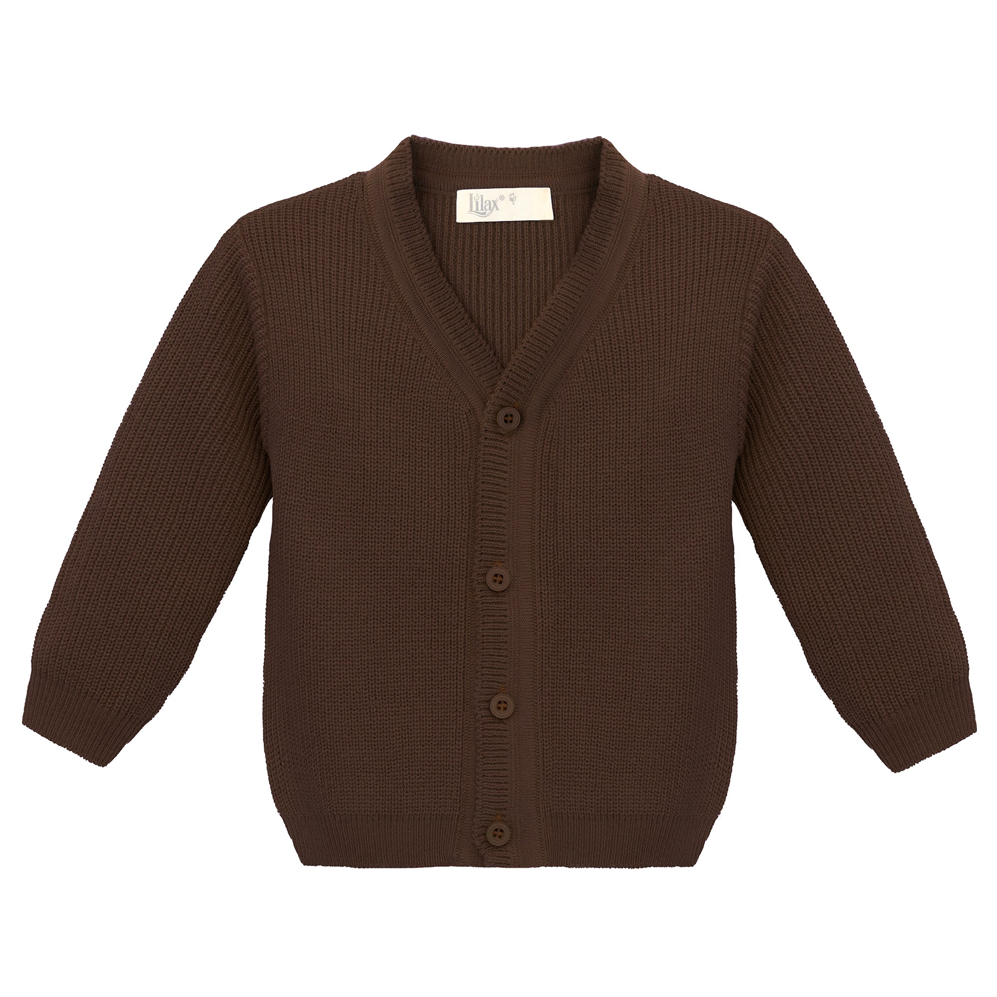 Boys' ribbed knit v-neck four buttoned cardigan; perfect for baby boy clothes & christmas gift ideas