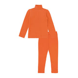 Toddler Cotton Basic Turtleneck Shirt & Leggings Set