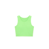 Girls' Double Lined Sleeveless Basic Crop Tank Top