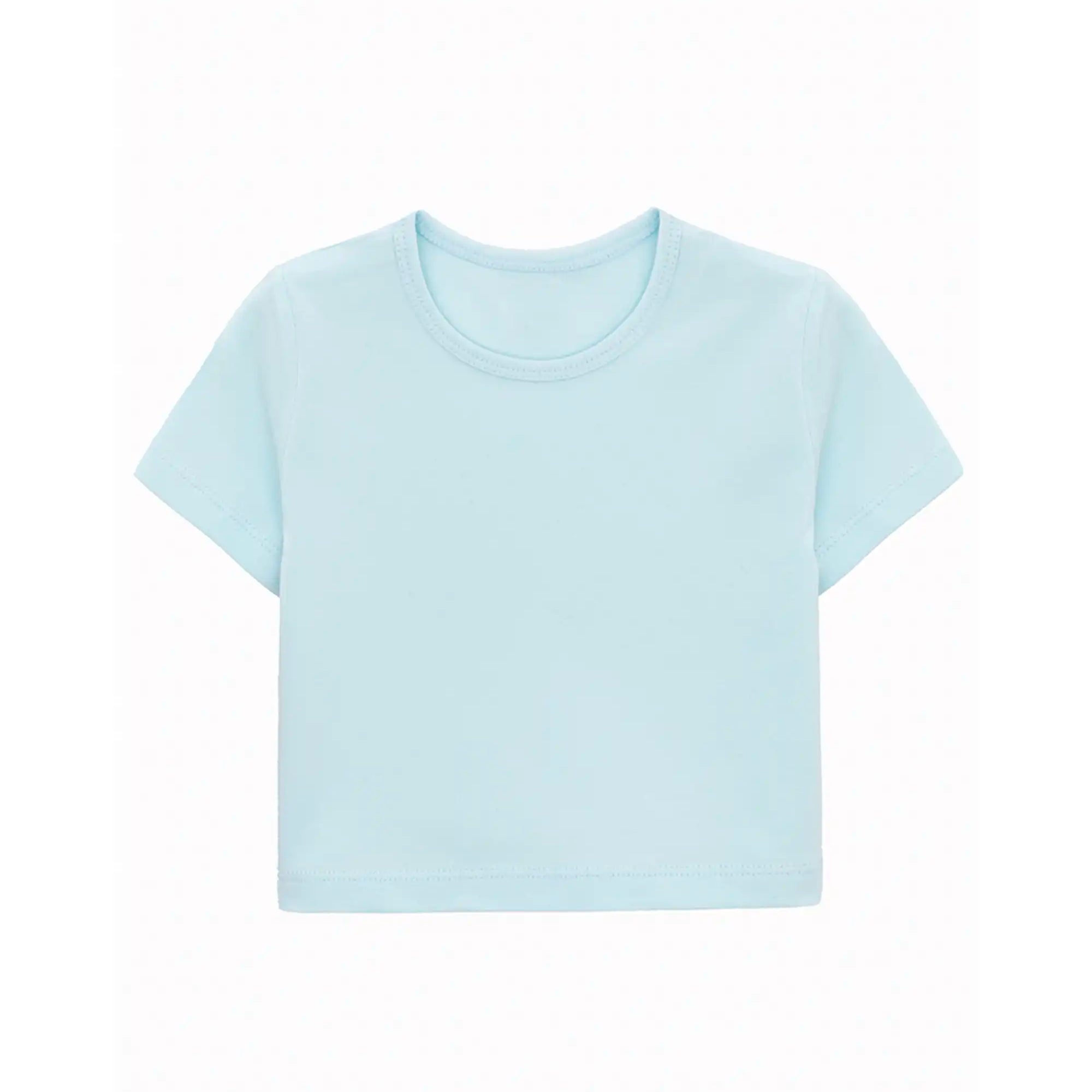 Girls Short Sleeve Crewneck Crop Top Tee