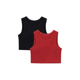 Girls 2-Pack Basic Cropped Tank Top