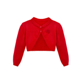 Baby Flower Detailed Buttoned Bolero Cardigan