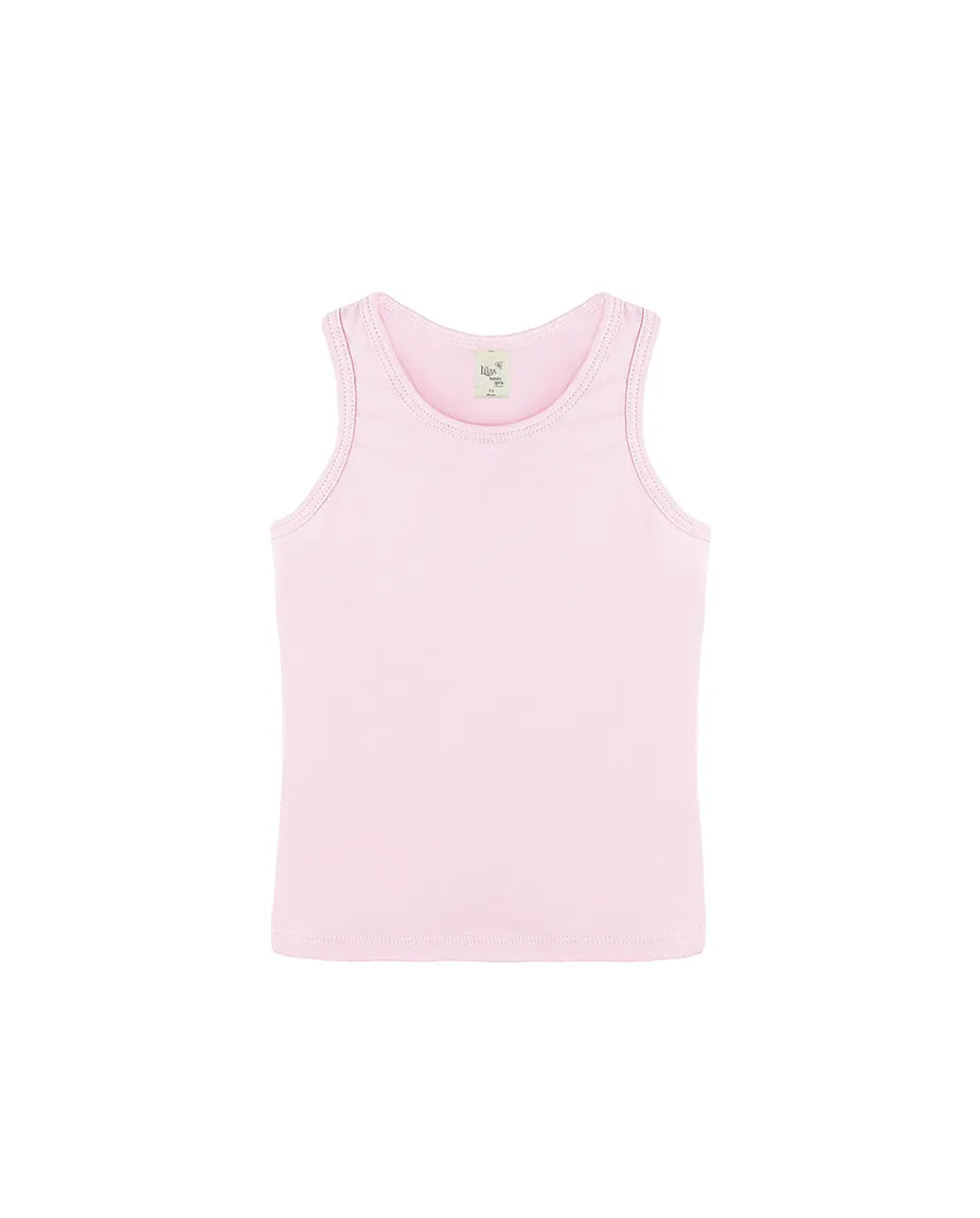 Little Girls Cotton Basic Racerback Tanktop