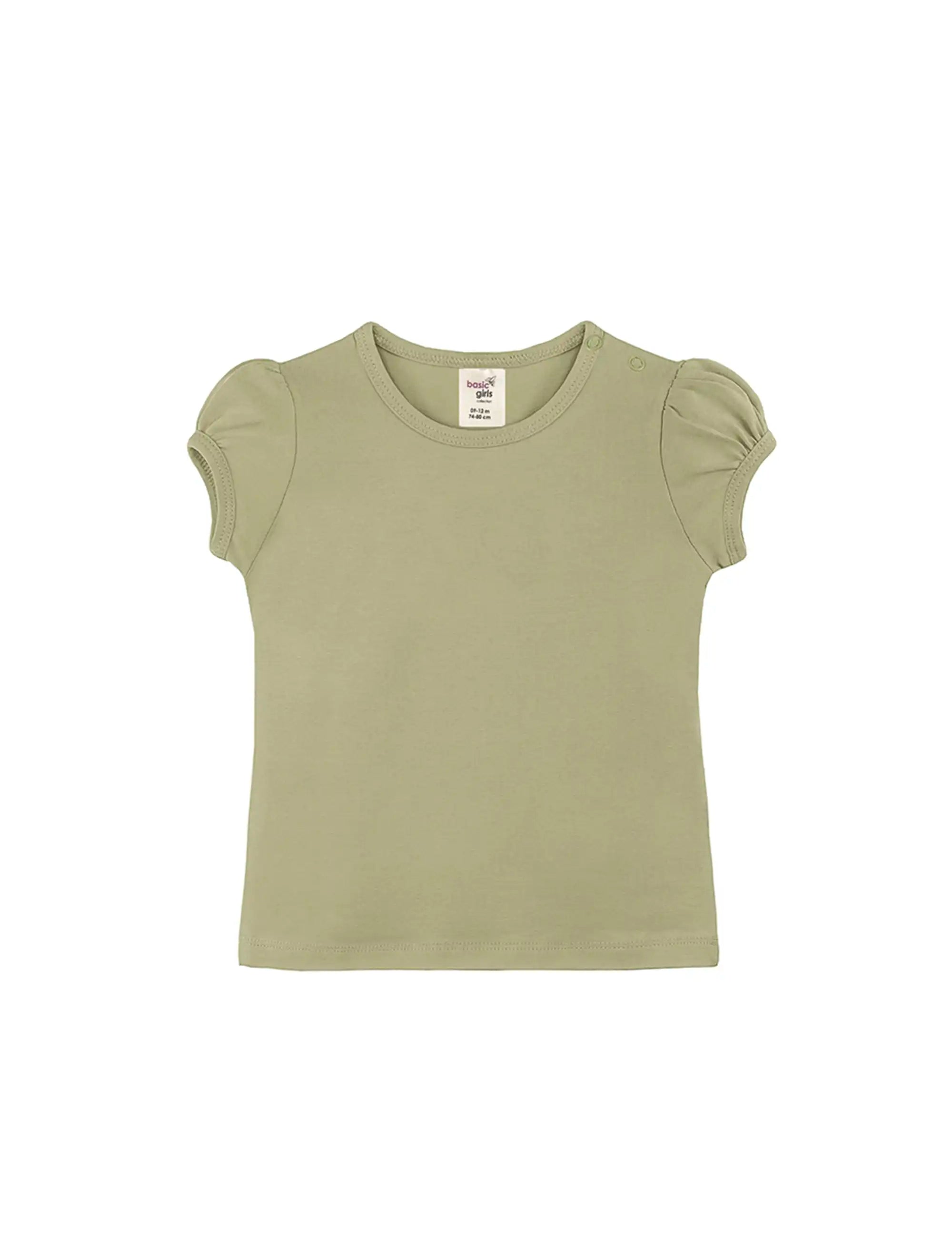 Baby Girls' Basic T-Shirt Short Sleeve Crewneck Tee