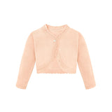 Girls' Bolero Cardigan Shrug Knit Long Sleeve Button Closure