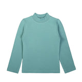 Toddler Cotton Long Sleeve Basic Mock-Neck T-Shirt