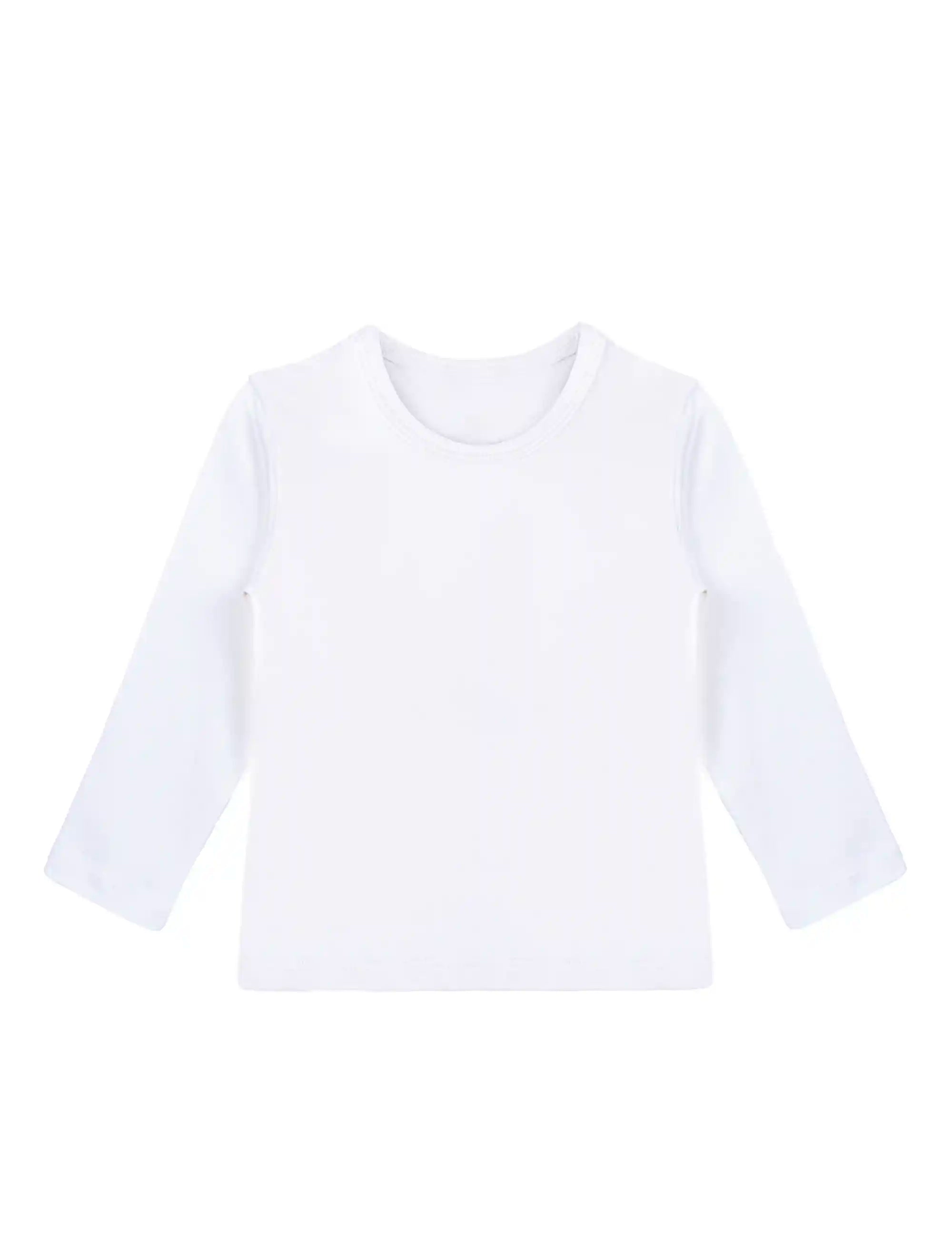 Girls' Basic Crewneck Long Sleeve Cotton T-Shirt / 11-12 Years