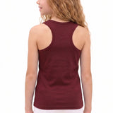 Girls' Soft Solid Cotton Blend Racerback Tank Top