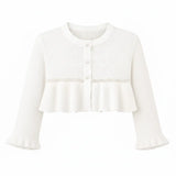 Girls Patterned Knit Bolero Cardigan