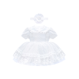 Christening Baptism Dress, Baby Girls' Lace Floral Embroidered Dress