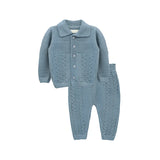 Newborn Baby Cable Knit Cardigan & Pants Set