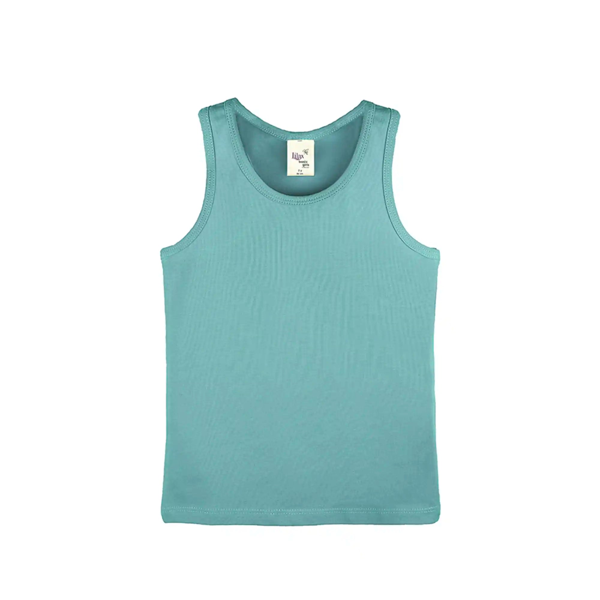 Girls' Soft Solid Cotton Blend Racerback Tank Top