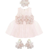 Baby 3-Piece Floral Tulle Dress Set