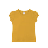 Baby Cotton Puff Sleeve Basic Crewneck T-Shirt