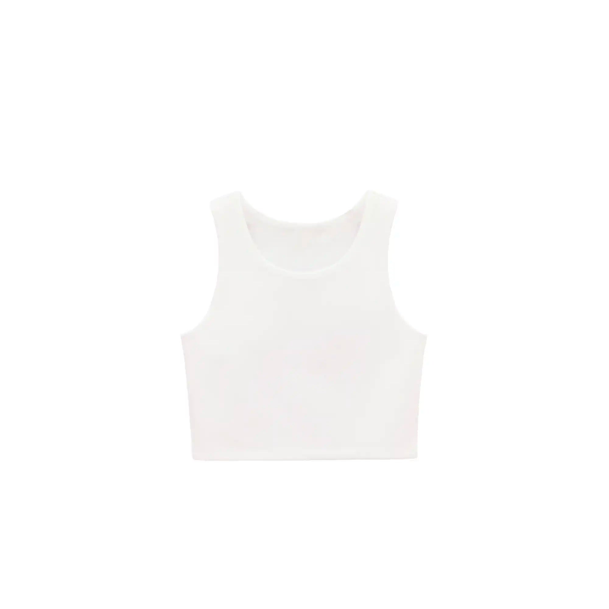 Girls' Double Lined Sleeveless Basic Crop Tank Top