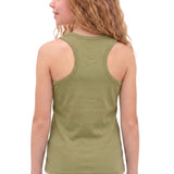 Girls' Soft Solid Cotton Blend Racerback Tank Top