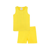 Girls' Racerback Tank Top and Solid Soft Dance Short Color Match Set