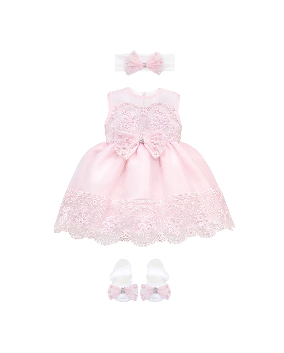 Newborn Lace Tulle Princess Gown Set