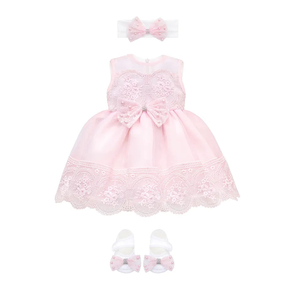 Newborn Lace Tulle Princess Gown Set