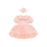 Christening Baptism Dress, Baby Girls' Lace Floral Embroidered Dress