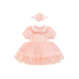 Baby Girls' Lace Floral Embroidered Christening Dress