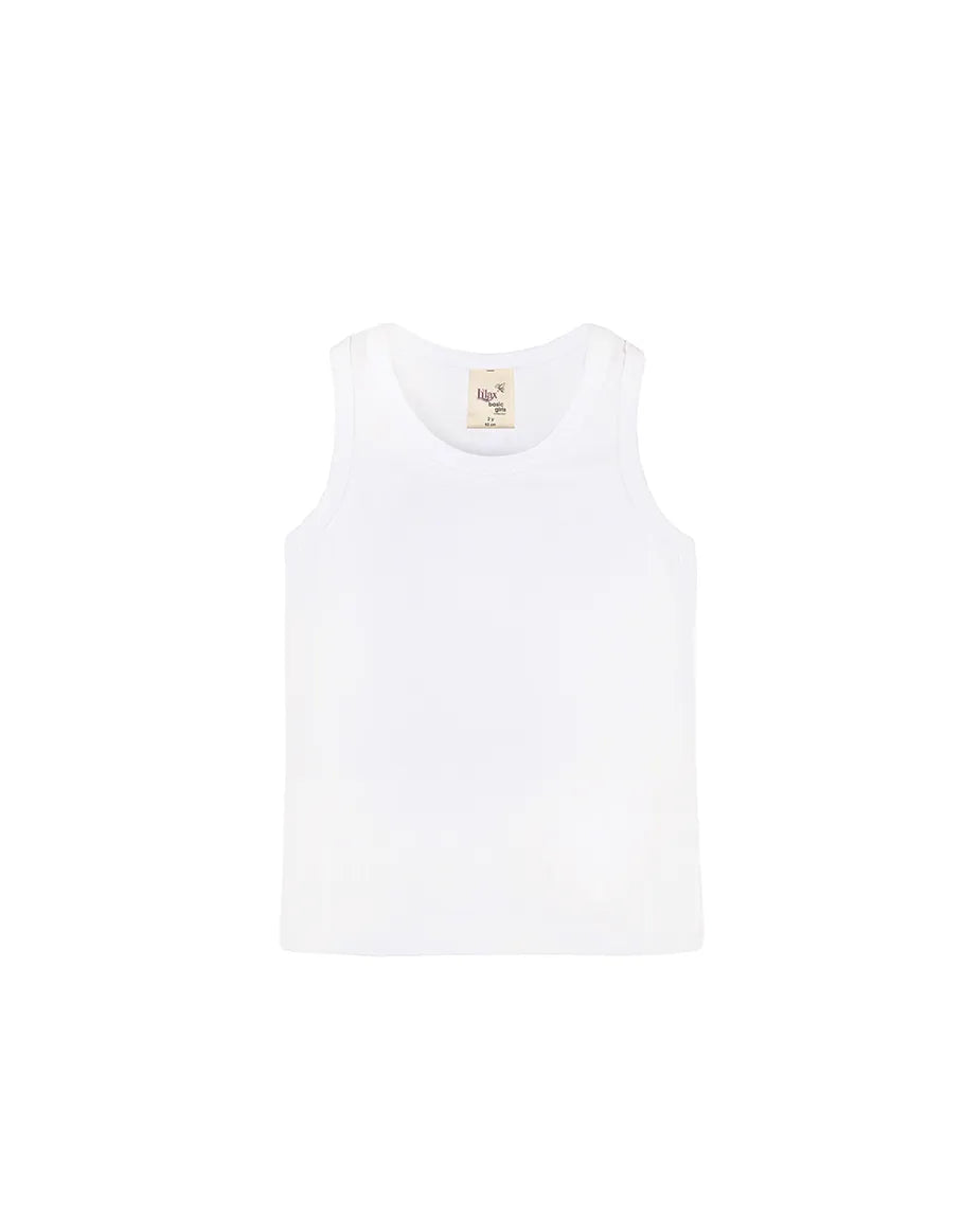 Little Girls Cotton Basic Racerback Tanktop
