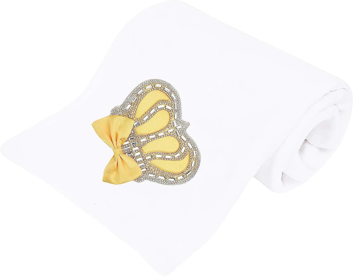 Newborn Jeweled Crown Swaddle Receiving Blanket for Baby Girl 34" x 31"