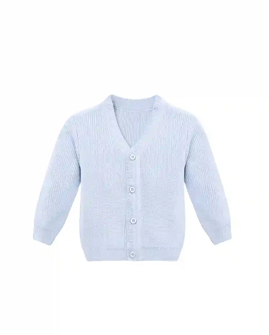 Lilax Little Boys Basic Long Sleeve V-Neck Classic Knit Cardigan Sweater