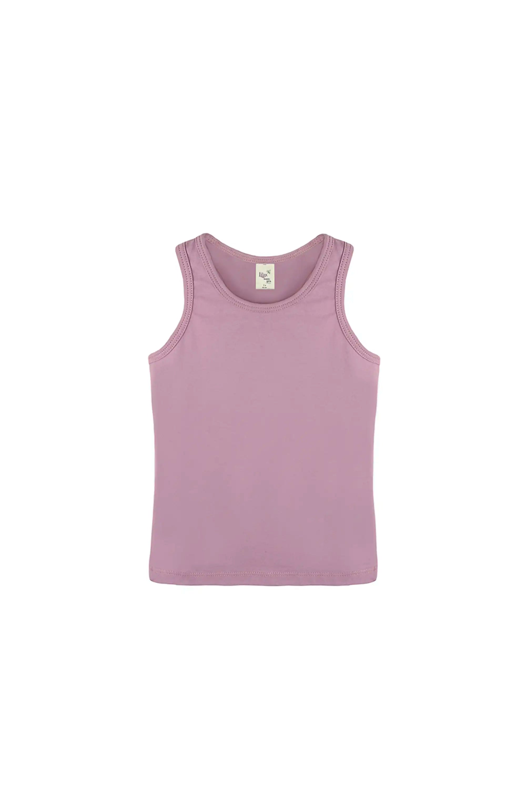 Girls' Soft Solid Cotton Blend Racerback Tank Top