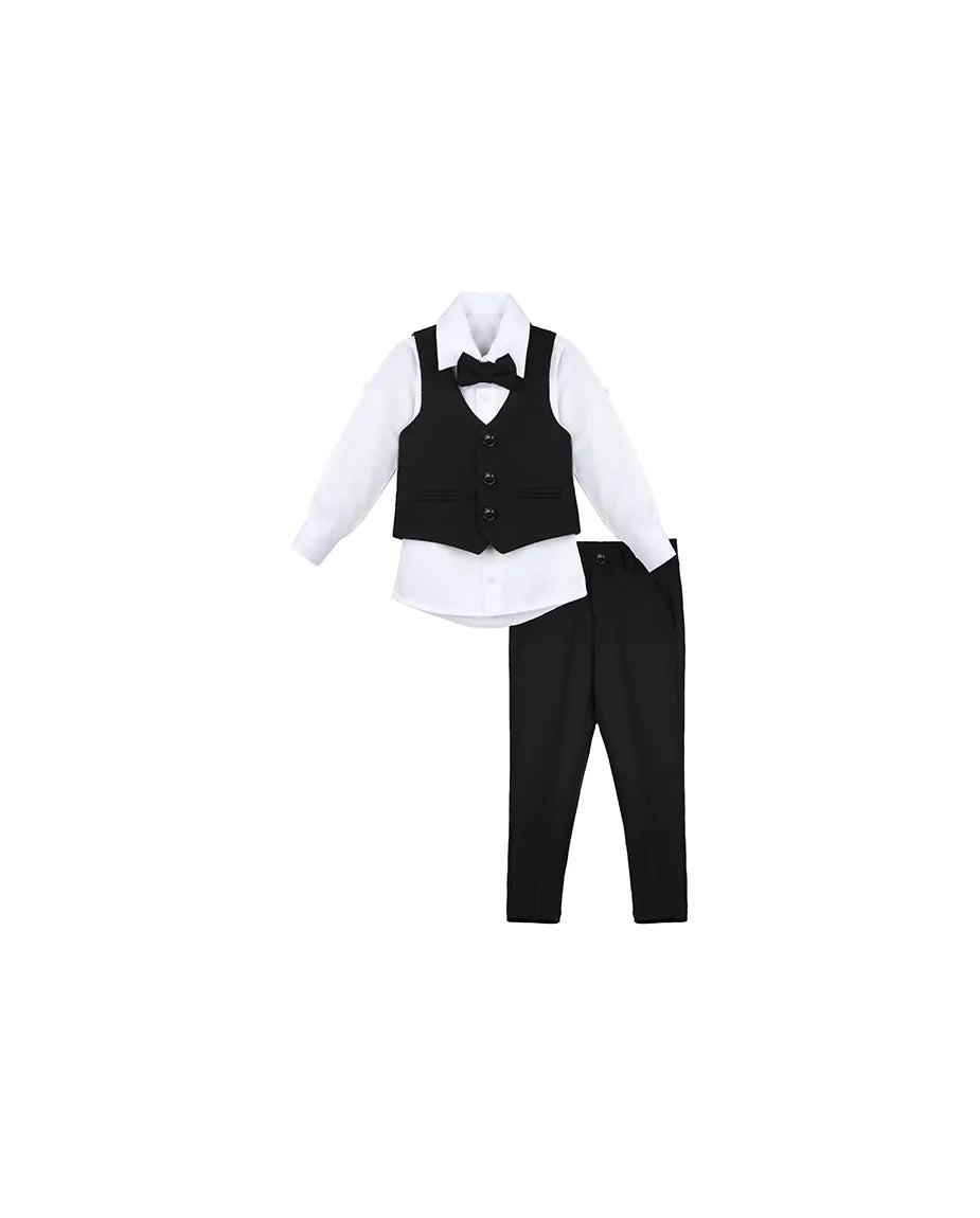 Toddler 4-Piece Textured Formal Suit Set