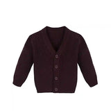 Lilax Little Boys Basic Long Sleeve V-Neck Classic Knit Cardigan Sweater
