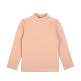 Toddler Cotton Long Sleeve Basic Mock-Neck T-Shirt