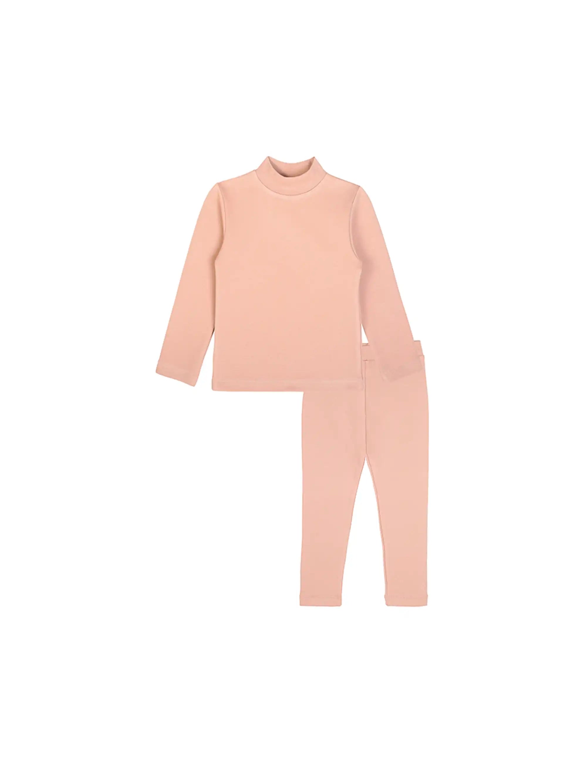 Girls Long Sleeve Mock Turtleneck Shirt and Leggings Set, Girls' Clothing Sets