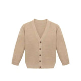 Lilax Little Boys Basic Long Sleeve V-Neck Classic Knit Cardigan Sweater