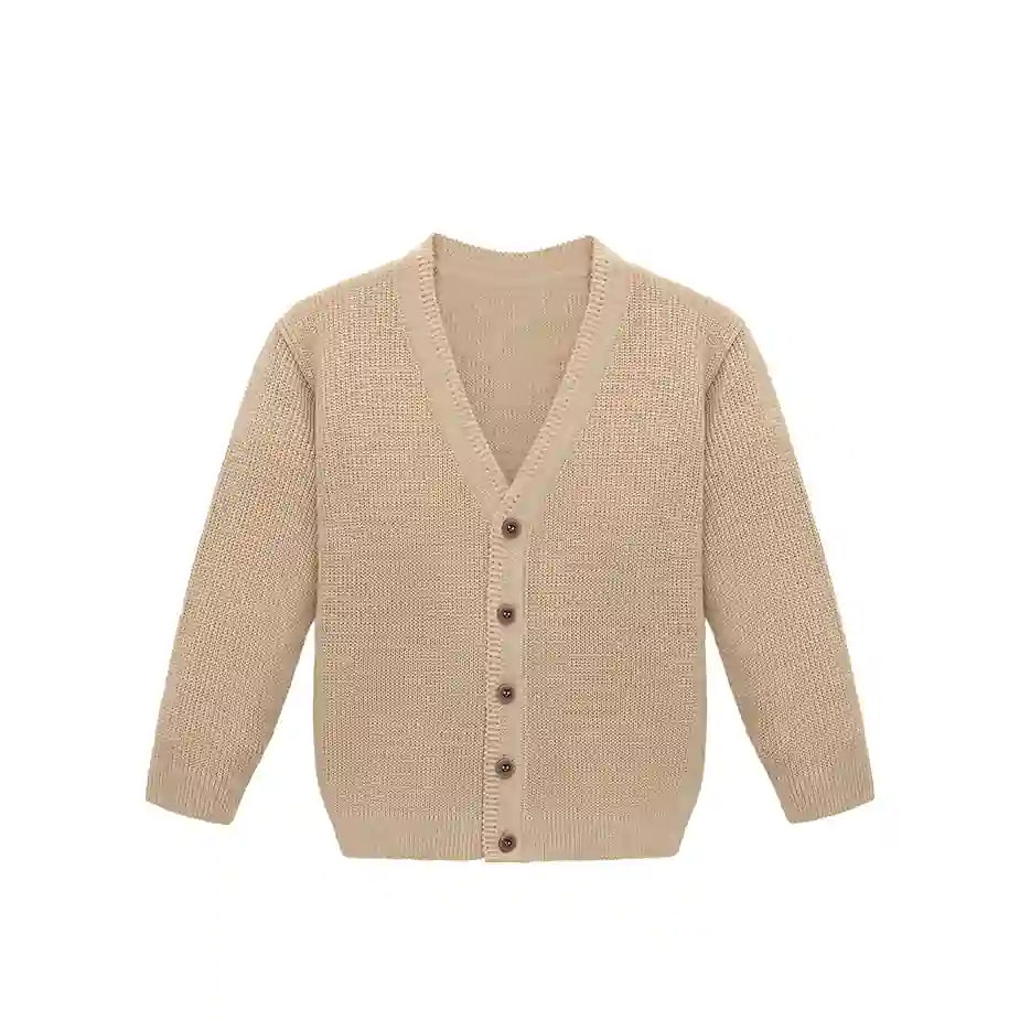 Little Boys Basic Long Sleeve V-Neck Classic Knit Cardigan Sweater