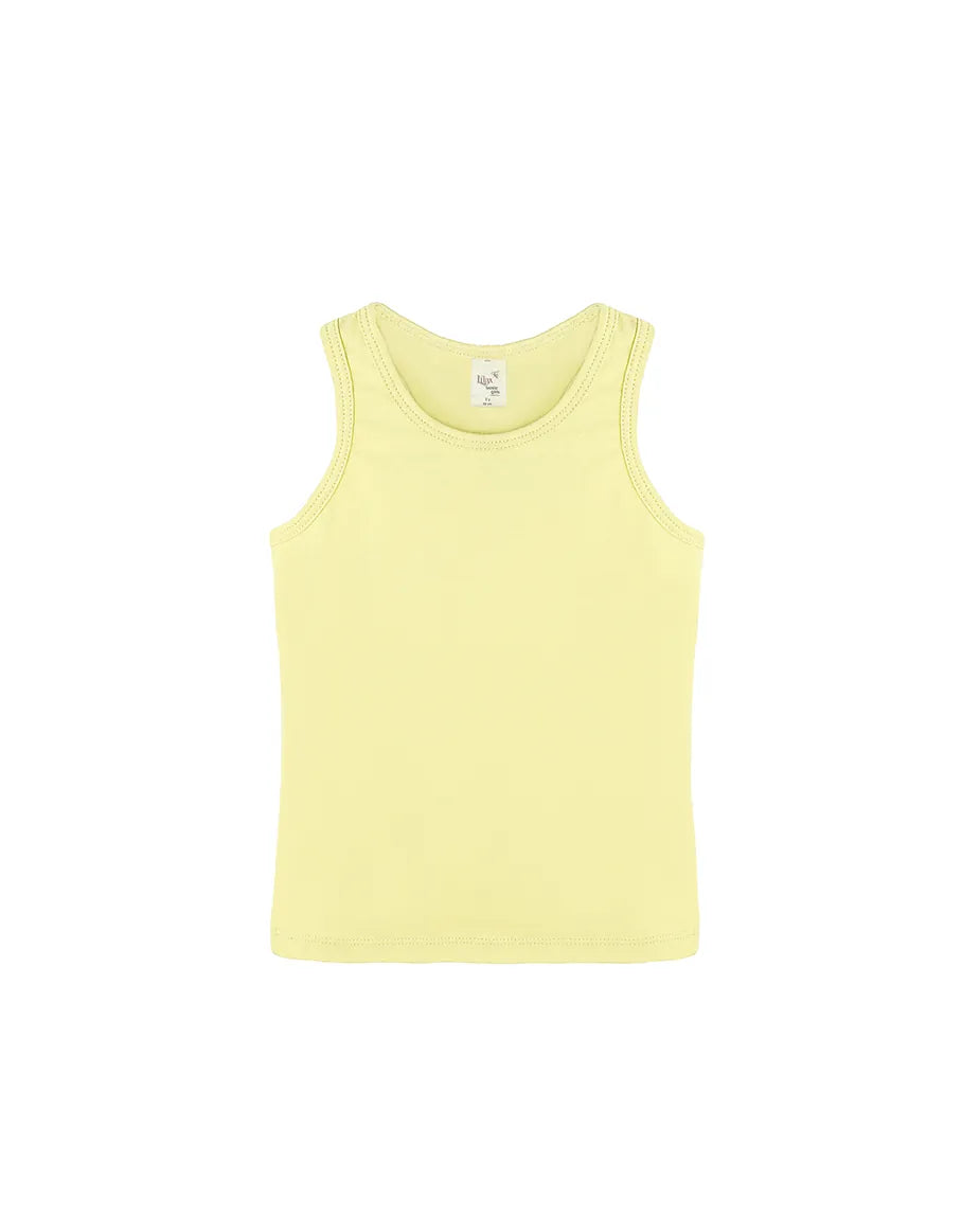 Little Girls Cotton Basic Racerback Tanktop