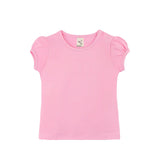 Baby Girls' Basic T-Shirt Short Sleeve Crewneck Tee