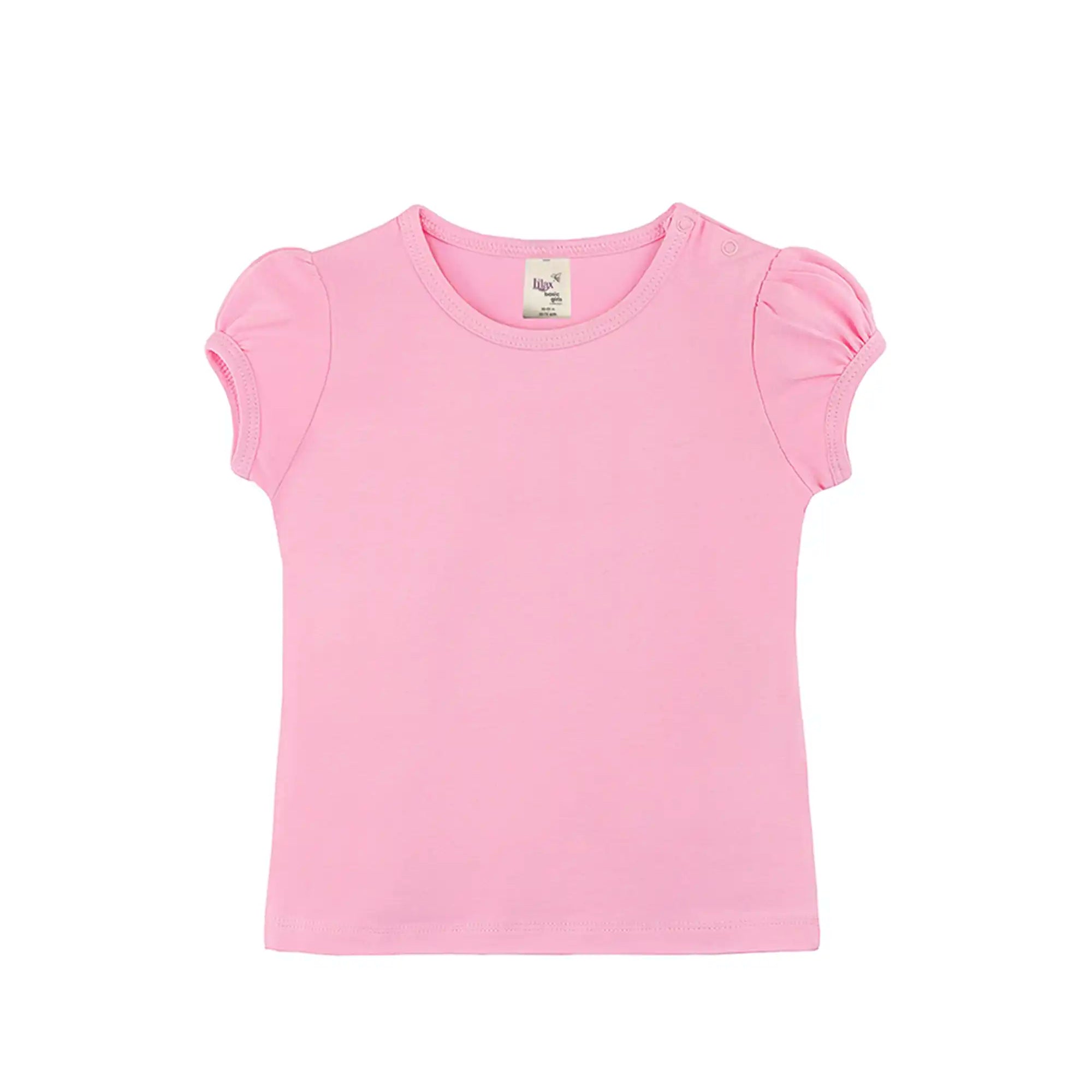 Baby Girls' Basic T-Shirt Short Sleeve Crewneck Tee