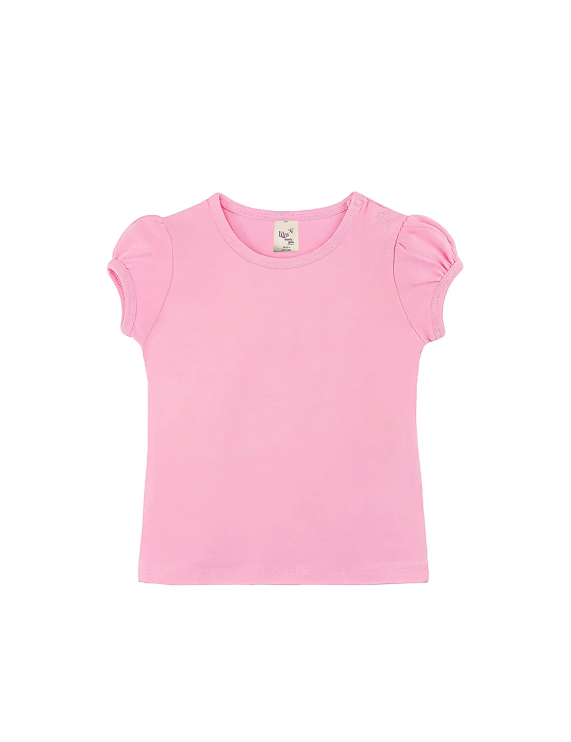 Baby Girls' Basic T-Shirt Short Sleeve Crewneck Tee