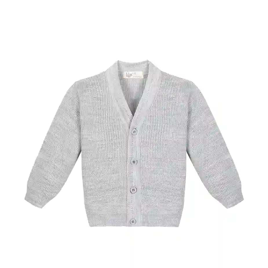 Little Boys Basic Long Sleeve V-Neck Classic Knit Cardigan Sweater