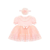 Baby Girls' Baptism Lace Floral Embroidered Dress