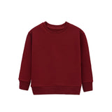 Boys Basic Crewneck Long Sleeve Cotton Sweatshirt
