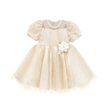Toddler Sparkly Tulle Flower Detailed Party Dress