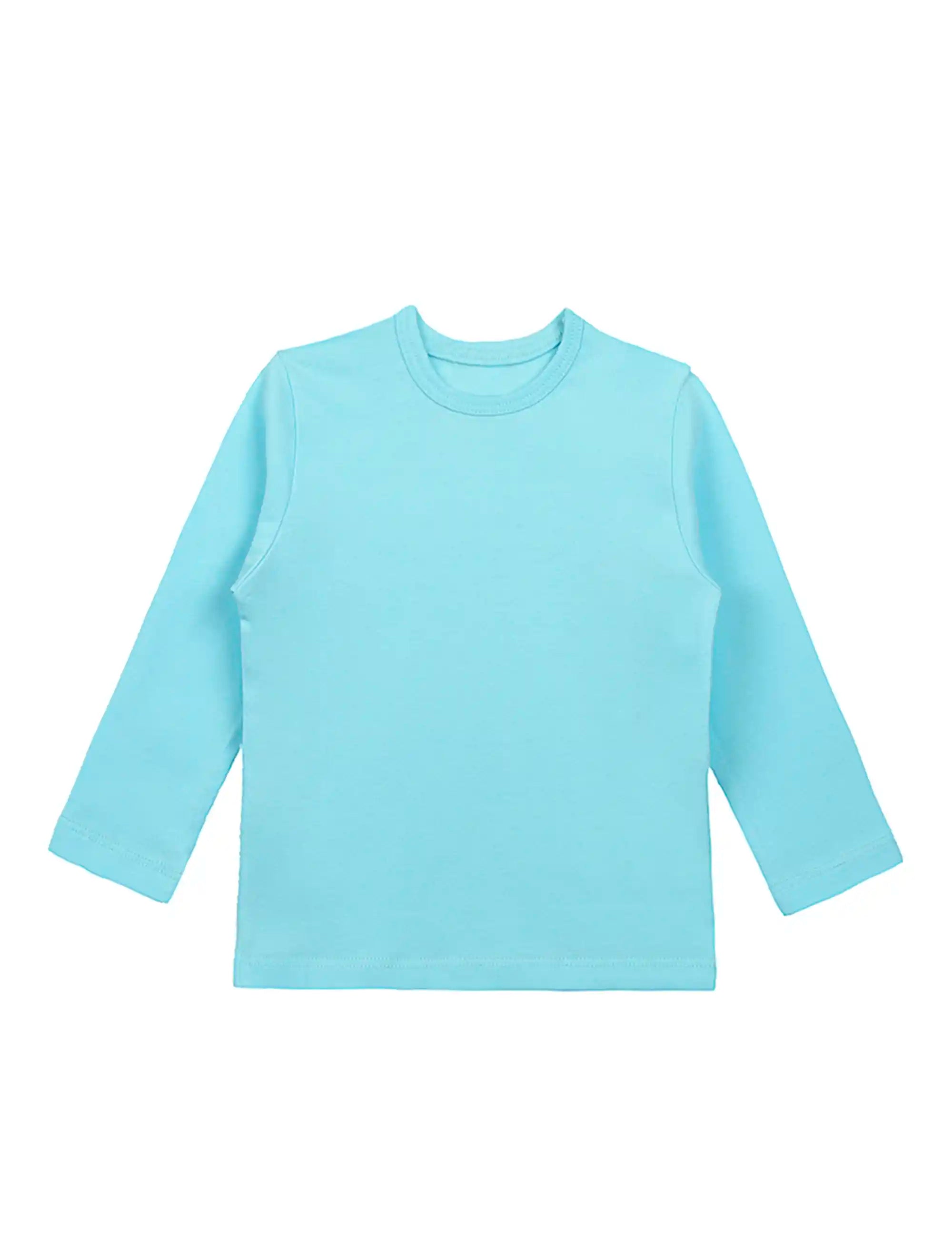 Lilax Girls' Basic Long Sleeve Round Neck Cotton T-Shirt