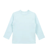 Little Girls Cotton Long Sleeve Basic Crewneck T-Shirt