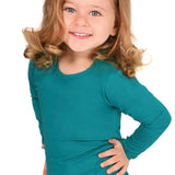 Baby Girls' Basic Long Sleeve Round Neck T-Shirt