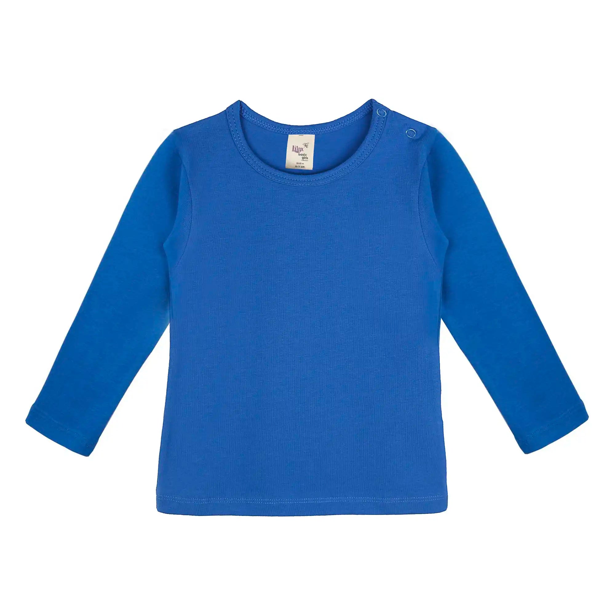 Baby Girls' Basic Long Sleeve Round Neck T-Shirt