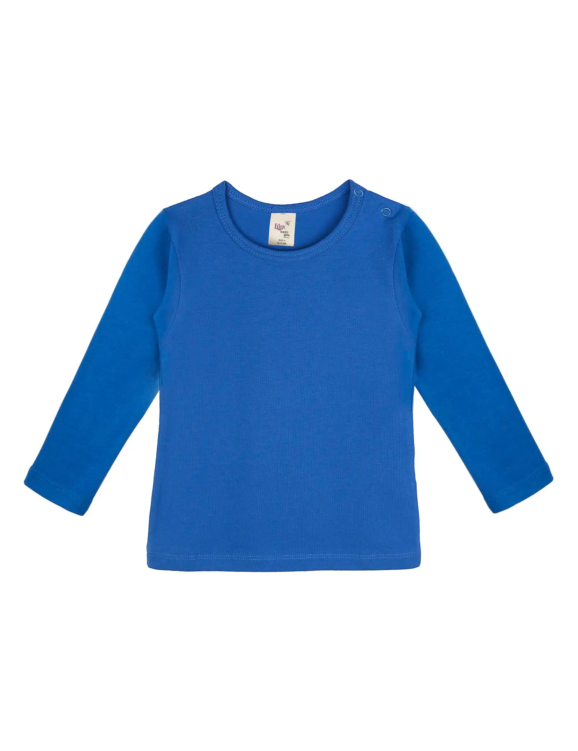 Baby Girls' Basic Long Sleeve Round Neck T-Shirt