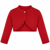 Girls Patterned Knit Bolero Cardigan